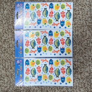 3/$30 Stickopotamus tropical fish 3 sheet bundle vintage brand new